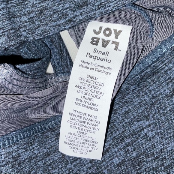 JoyLab Sports Bra. Gray Criss Cross Straps Sz.Small NWT - Picture 4 of 5